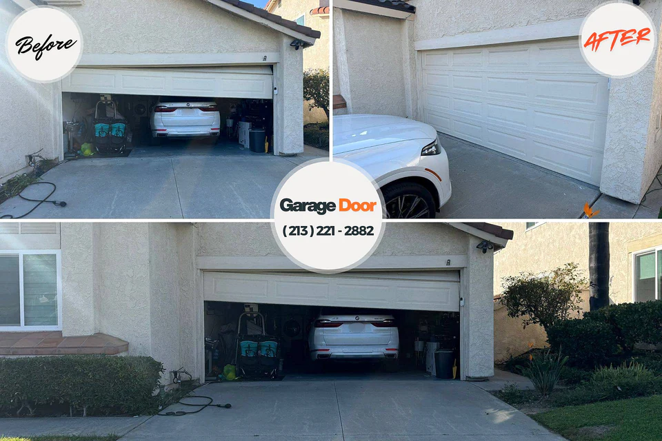 Before and after: garage door repair Fellsmere, FL
